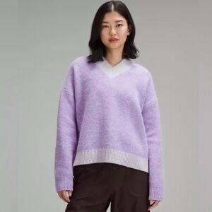 RARE Lululemon Alpaca Wool-Blend V-Neck Sweater